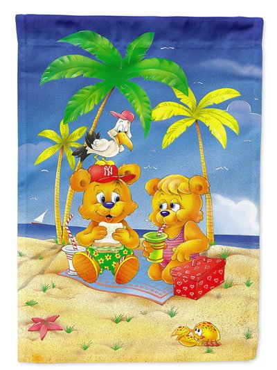Caroline's Treasures Teddy Bears Picnic on the Beach Garden Flag 2-Sided 2-Ply product