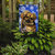 Tibetan Spaniel Winter Snowflakes Holiday Garden Flag 2-Sided 2-Ply