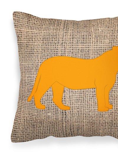 Caroline's Treasures Tiger Burlap and Orange BB1010 Fabric Decorative Pillow product