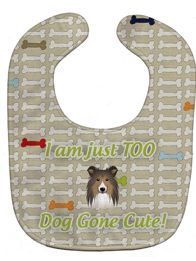 Caroline's Treasures Too Cute Sheltie Baby Bib product