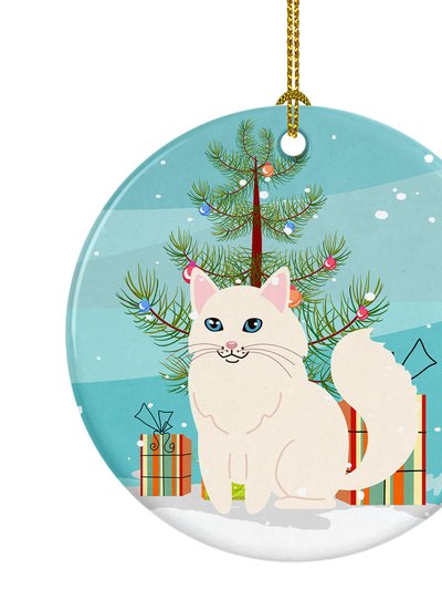 Caroline's Treasures Turkish Angora Cat Merry Christmas Tree Ceramic Ornament product