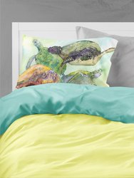 Turtle Loggerhead Family Fabric Standard Pillowcase