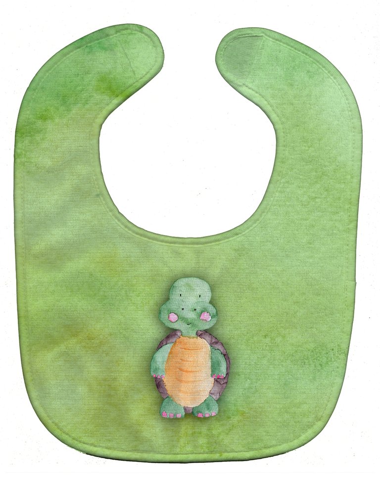 Turtle Watercolor Baby Bib