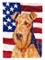 USA American Flag With Airedale Garden Flag 2-Sided 2-Ply