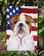 USA American Flag With Bulldog English Garden Flag 2-Sided 2-Ply