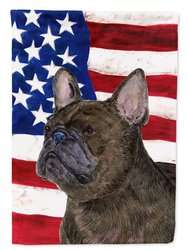 USA American Flag With French Bulldog Garden Flag 2-Sided 2-Ply