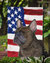 USA American Flag With French Bulldog Garden Flag 2-Sided 2-Ply