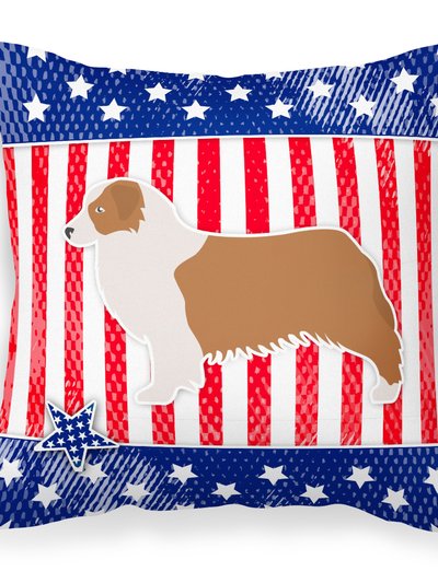 Caroline's Treasures USA Patriotic Australian Shepherd Dog Fabric Decorative Pillow product