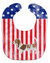 USA Patriotic Basset Hound Baby Bib