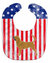 USA Patriotic Bloodhound Baby Bib