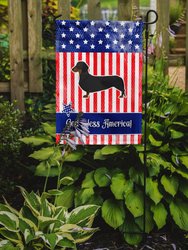 USA Patriotic Dachshund Garden Flag 2-Sided 2-Ply