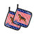 USA Patriotic German Shepherd Pair of Pot Holders