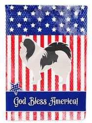 USA Patriotic Japanese Chin Garden Flag 2-Sided 2-Ply