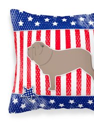 USA Patriotic Neapolitan Mastiff Fabric Decorative Pillow