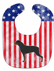 USA Patriotic Rottweiler Baby Bib