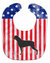 USA Patriotic Rottweiler Baby Bib