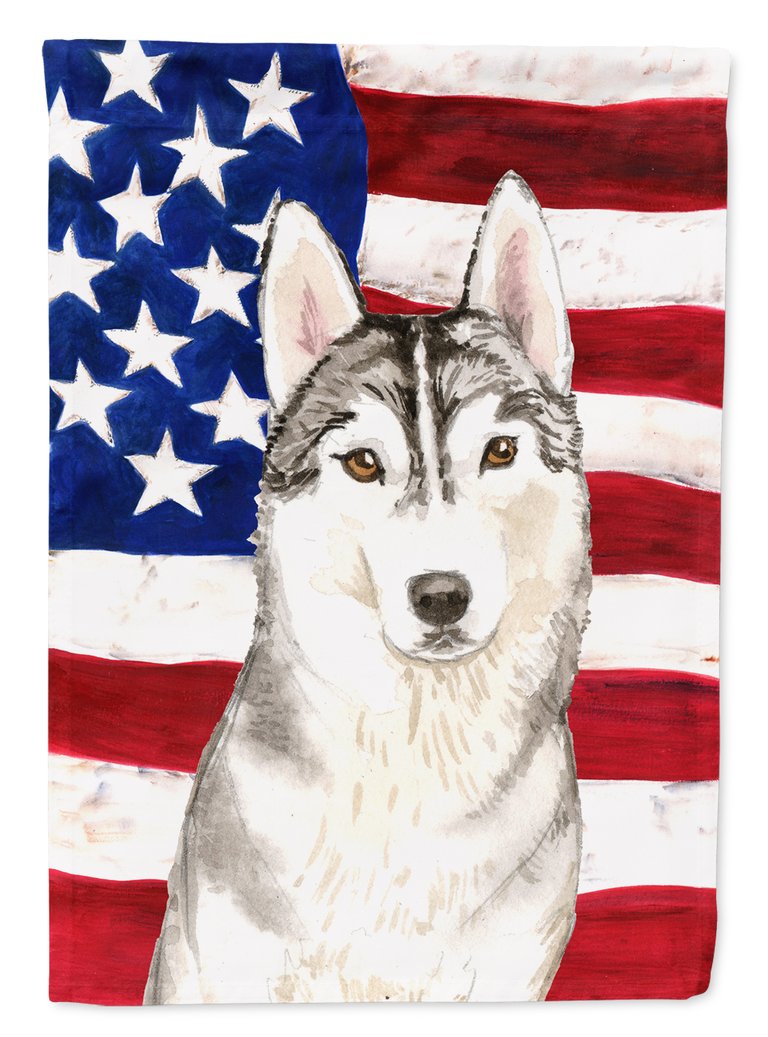 USA Siberian Husky Garden Flag 2-Sided 2-Ply - CK1713GF