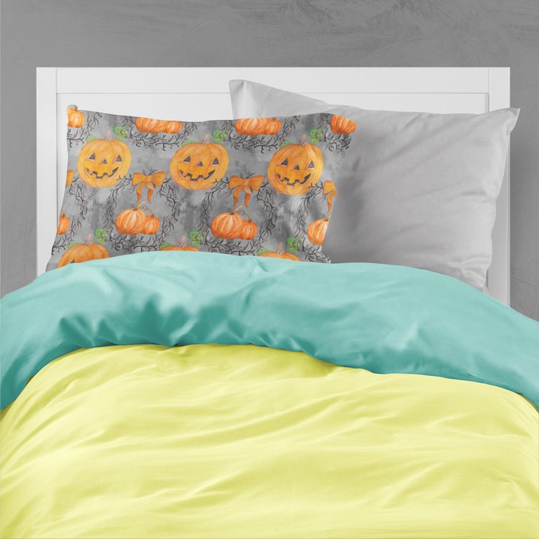 Watecolor Halloween Pumpkins Fabric Standard Pillowcase