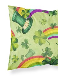 Watercolor St Patrick's Day Lucky Leprechan Fabric Standard Pillowcase