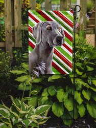 Weimaraner Candy Cane Holiday Christmas Garden Flag 2-Sided 2-Ply