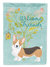 Welcome Friends Pembroke Welsh Corgi Tricolor Garden Flag 2-Sided 2-Ply