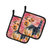 Welsh Terrier Love Pair of Pot Holders