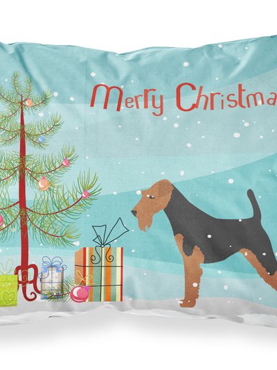 Caroline's Treasures Welsh Terrier Merry Christmas Tree Fabric Standard Pillowcase product