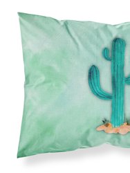 Western Cactus Watercolor Fabric Standard Pillowcase