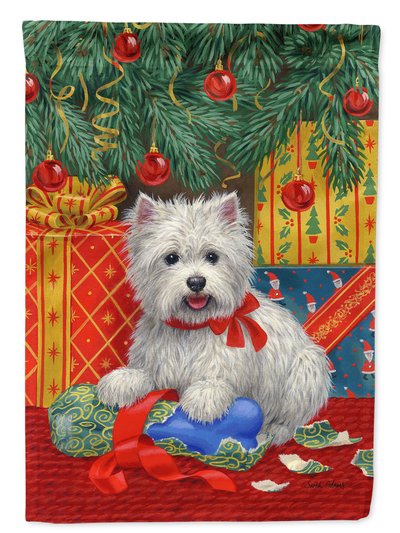 Caroline's Treasures Westie Christmas Packages Garden Flag 2-Sided 2-Ply product