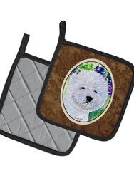 Westie Pair of Pot Holders