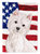 Westie Patriotic Garden Flag 2-Sided 2-Ply