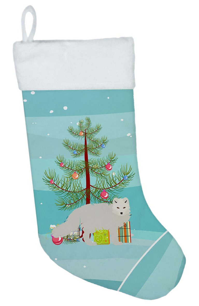 White Arctic Fox Christmas Christmas Stocking