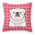 White English Bulldog  Fabric Decorative Pillow