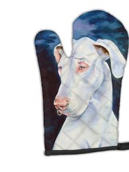 White Great Dane  Oven Mitt