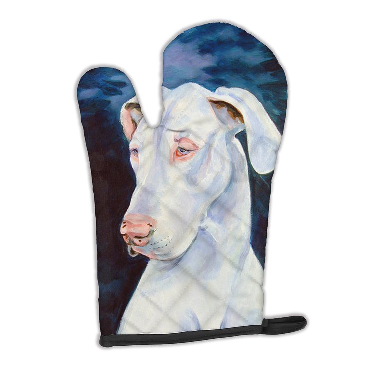 White Great Dane  Oven Mitt