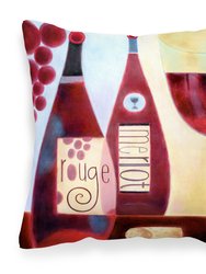 Wine Collection Rouge by Cathy Brear Fabric Decorative Pillow