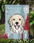 Winter Holiday Golden Retriever Garden Flag 2-Sided 2-Ply