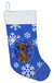 Winter Snowflakes Chocolate Labrador Retriever Christmas Stocking