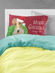 Wire Fox Terrier Christmas Fabric Standard Pillowcase