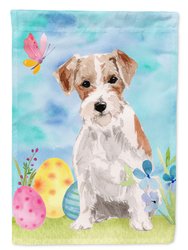 Wire Hair Jack Russell Easter Garden Flag 2-Sided 2-Ply