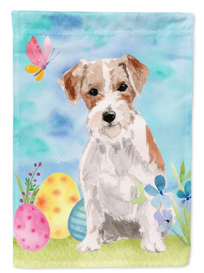 Caroline's Treasures Wire Hair Jack Russell Easter Garden Flag 2-Sided 2-Ply product