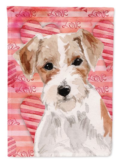 Caroline's Treasures Wire Hair Jack Russell Love Garden Flag 2-Sided 2-Ply product