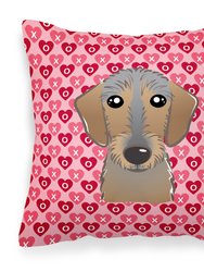 Wirehaired Dachshund Fabric Decorative Pillow