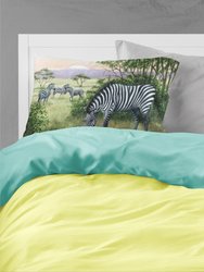 Zebras in the Field with Baby Fabric Standard Pillowcase