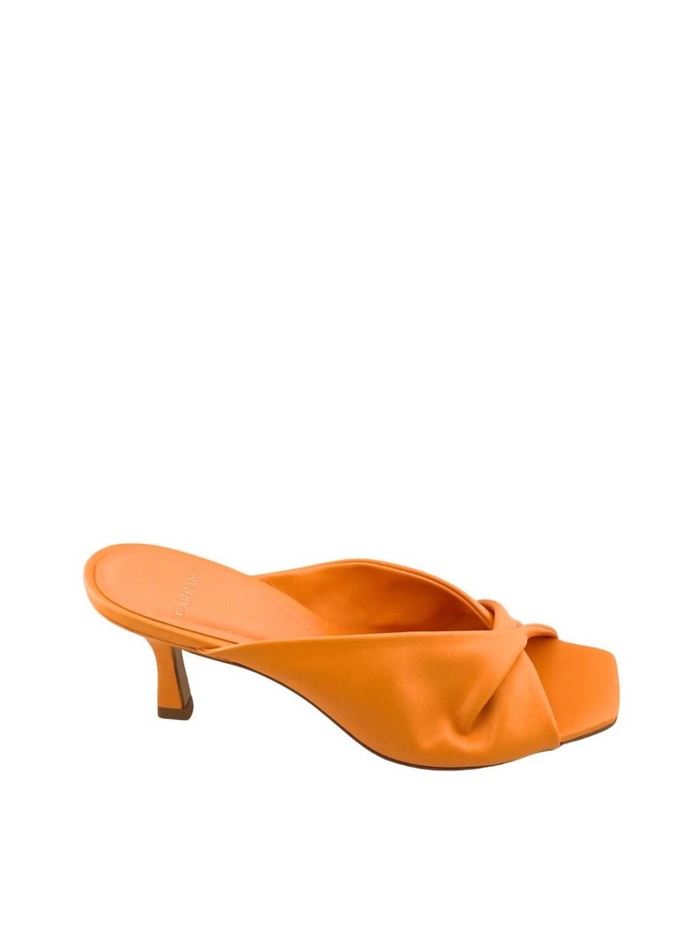 Sage Slide Sandals In Tangerine - Tangerine