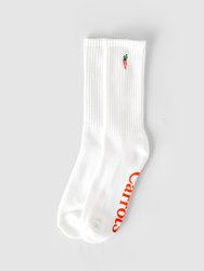 Wordmark Crew Socks - White