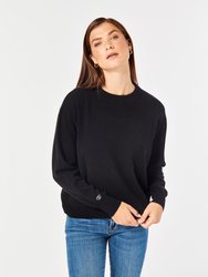 The Cashmere Crewneck Sweater - Black