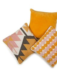 Desert Kilim Geometric Pillow, Blush- 18 x18 Inch