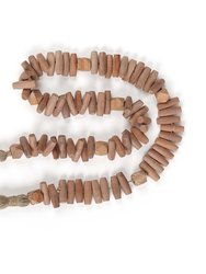 Fall Wooden Oval Beads Garland With Jute Tassel