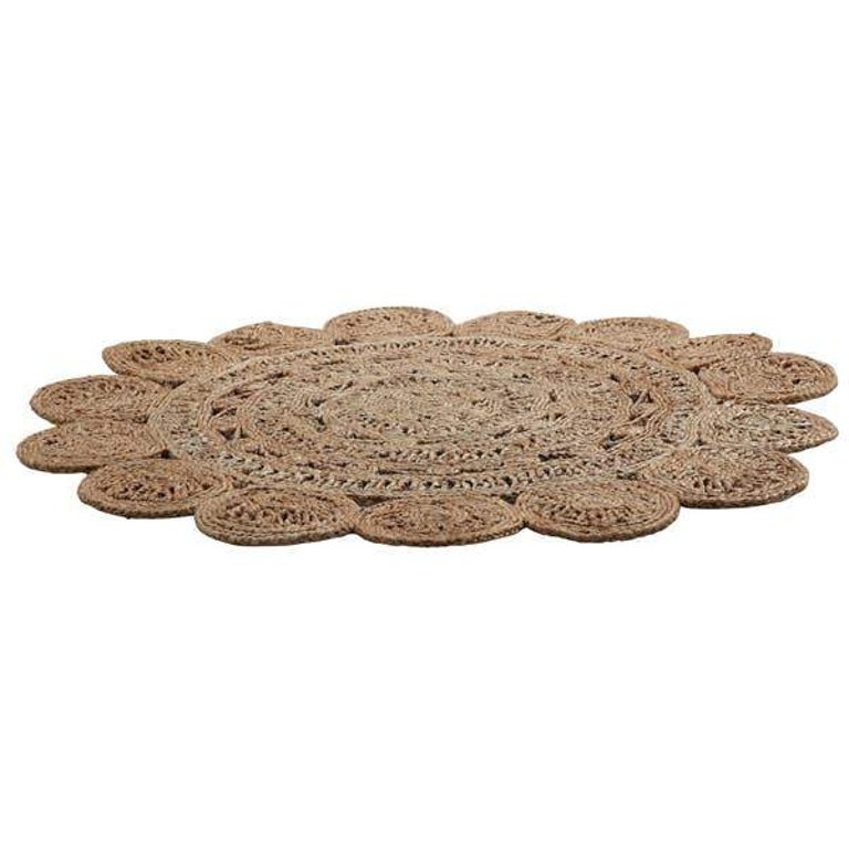 Flora Jute Rug, Natural- 40 Inch